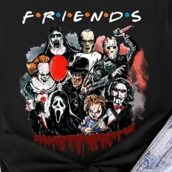 Horror Character Halloween Movie Costume Fan Gift Graphic Unisex T-shirt 79 - Picture 2 of 6